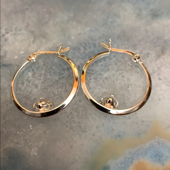 STERLING SILVER 925 LOOP EARRINGS - Picture 4 of 4